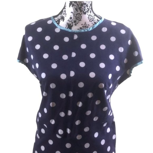Women’s Dress 👗Blue White Dots Cotton ALSU00233 - Picture 3 of 5
